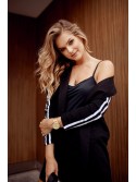 Schwarzes Set mit Streifen, Jacke und Shorts FI714 – Online-Shop – Boutique